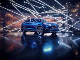 hyundai Tucson Ausstellung. generativ ai foto