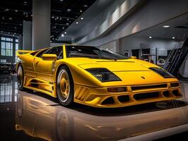 Lamborghini Diablo Ausstellung. generativ ai foto