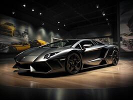 Lamborghini reventon Ausstellung. generativ ai foto