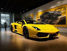Lamborghini murcielago Ausstellung. generativ ai foto