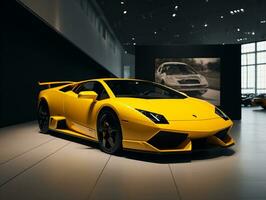 Lamborghini murcielago Ausstellung. generativ ai foto