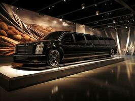 Limousine Ausstellung. generativ ai foto