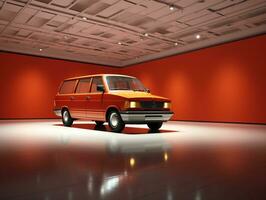 Minivan Ausstellung. generativ ai foto