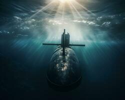 U-Boot auf Weiß Hintergrund. generativ ai foto