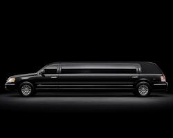 Limousine auf Weiß Hintergrund. generativ ai foto