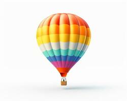roziere Ballon Hybrid Gas und heiß Luft auf Weiß Hintergrund. generativ ai foto