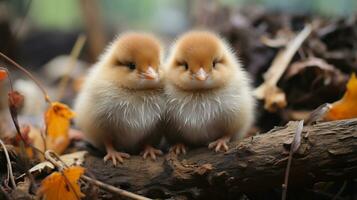 Foto von herzzerreißend zwei Enten mit ein Betonung auf Ausdruck von Liebe. generativ ai