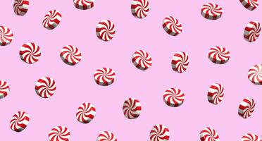 3d Strudel Pfefferminze Süßigkeiten. gestreift Zucker Süßigkeiten. Winter Urlaub, Nachtisch, Neu Jahre Fall. 3d Rendern foto