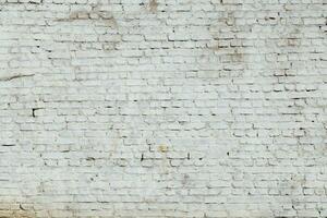 alt schmutzig Weiß gemalt Backstein Wand, Vollbild Hintergrund und Textur foto