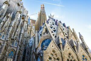 Außen von das Sagrada familia Basilika im Barcelona, Katalonien, Spanien foto
