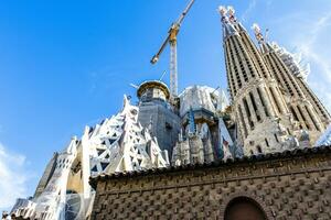 Außen von das Sagrada familia Basilika im Barcelona, Katalonien, Spanien foto