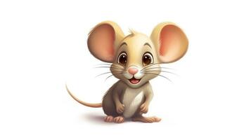 ein süß wenig Maus im Vektor Stil. generativ ai foto