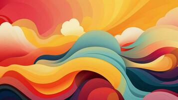 abstrakt Hintergrund Illustration mit multi farbig Design foto