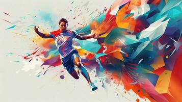 abstrakt Sport Illustration im multi farbig Hintergrund foto