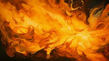 abstrakt Gelb Muster brennen im feurig Flammen foto