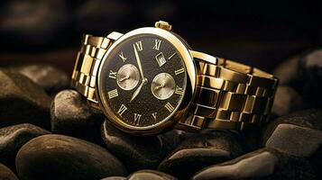 Eleganz im Gold Luxus Uhr zum Erfolg foto
