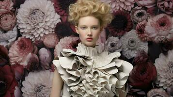 elegant Blumen- Muster inspiriert modern Mode Kreativität foto