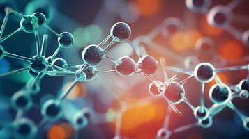 futuristisch Molekül Muster verbinden zum genetisch Forschung foto