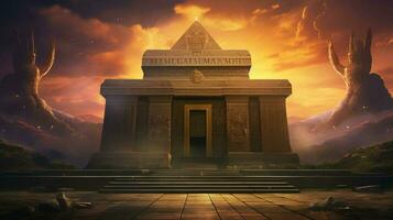 majestätisch Mausoleum von uralt Gott spirituell Reise foto