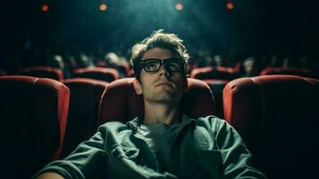 Mann Aufpassen Film im Theater Sitze Schauspiel foto