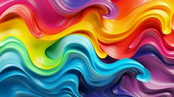 multi farbig Welle Muster Hintergrund mit fließend Flüssigkeit foto