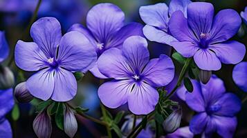 Naturen Schönheit im schließen oben lila Wildblumen blühen foto