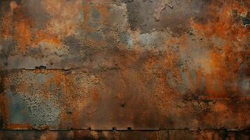 rostig Metall Mauer mit texturiert Muster foto