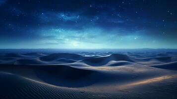 Sand Düne Berg draußen Nacht Blau milchig Weg Abenteuer foto