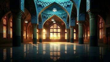 Spiritualität beleuchtet im majestätisch uralt islamisch foto