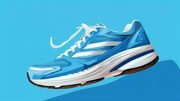 Sport Schuh Illustration auf Blau Hintergrund foto