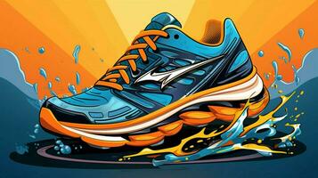 Sport Schuh Paar Design Illustration foto