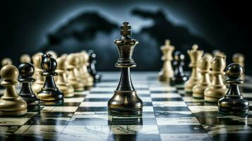 strategisch Schach Schlacht erobert Unglück mit Erfolg foto