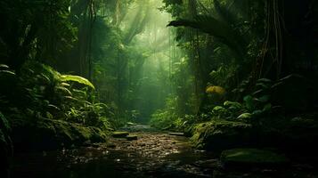 tropisch Regenwald Abenteuer Grün Geheimnis im Natur foto
