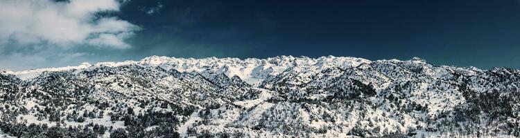 Schnee Berge Panorama Landschaft foto