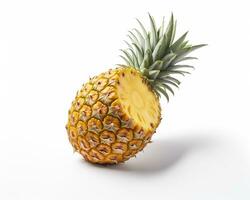 Foto von Ananas isoliert auf Weiß Hintergrund. generativ ai