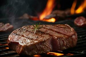 gegrillt Fleisch auf das Grill foto