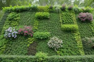 Vertikale Garten Mauer. Hintergrund. ai generativ Profi Foto