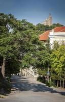 Altstadtstraße und traditionelle Häuser Blick auf Veliko Tarnovo Bulgarien