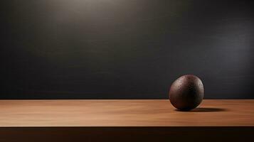 Foto von Schokolade auf ein minimalistisch Tisch. generativ ai