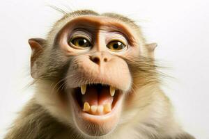 komisch Fotos von Affen nehmen Selfies. ai generiert
