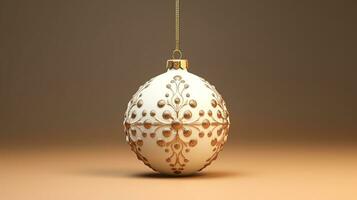 detailliert Weihnachten Flitter mit Muster isoliert auf das minimalistisch Hintergrund foto