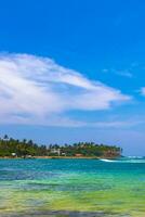 schön Paradies tropisch Strand Wellen Palmen Mirissa Strand sri lanka. foto