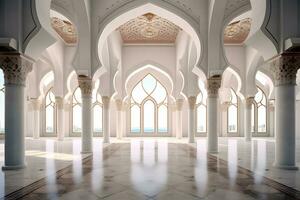 Moschee Eleganz, modern architektonisch Schönheit, ai generiert foto