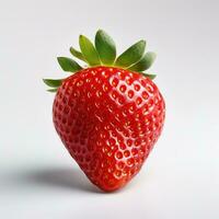 Erdbeeren auf ein Licht Hintergrund. ai generativ foto