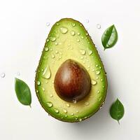 Avocado auf ein Licht Hintergrund. ai generativ foto