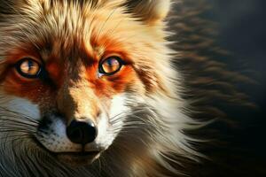 fesselnd Fuchs Nahansicht Digital Kunst. generieren ai foto