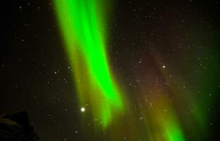 Nord Beleuchtung im das Himmel im Norwegen foto