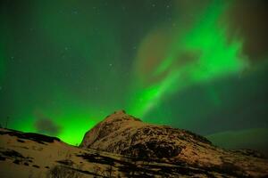 Nord Beleuchtung im das Himmel im Norwegen foto