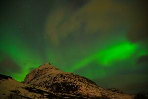 Nord Beleuchtung im das Himmel im Norwegen foto