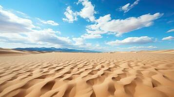 Wüste Sand Dünen. ai generiert. foto